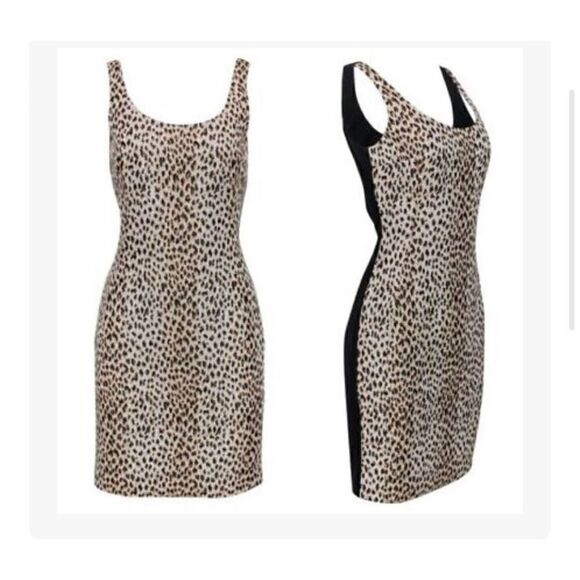 Diane Von Furstenberg Arianna Leopard Caramel New Pearl Black Dress $398 - Picture 6 of 10